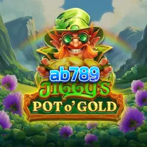 ภาพกราฟิกสล็อต Jiggy’s Pot O’Gold พร้อมธีมไอริชและหม้อทองคำ